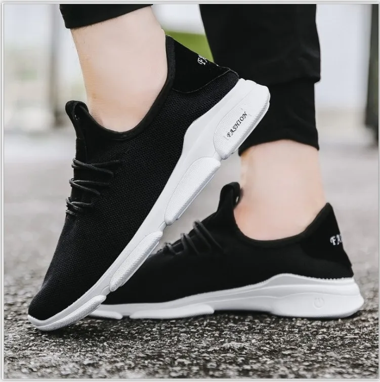 2019 New Fashion Breathable Men Sneakers Male Shoes Adult High Quality Comfortable Non-slip Soft Mesh Men Shoes YYJ166