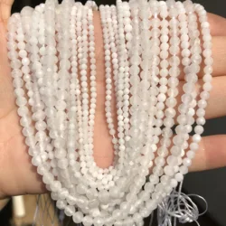 Natural Round Faceted Moonstone 2/3/4mm Loose Rondelle Stone Small Beads For Jewelry Making Diy Needlework Bracelet Necklace 15