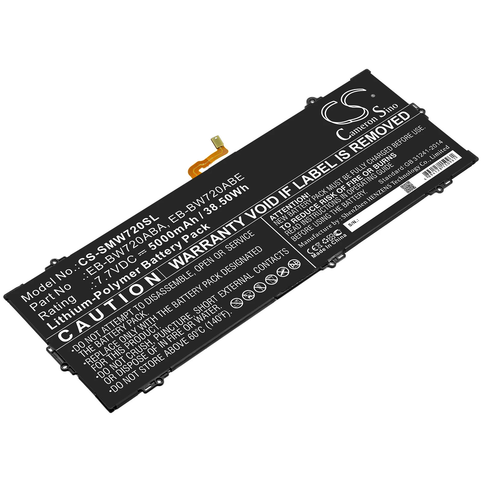 

CS 5000mAh/38.50Wh battery for Samsung Galaxy Book 12,Galaxy Book 12.0,Galaxy Book 2017 12.0,SM-W752 AA-PBMN2H0,