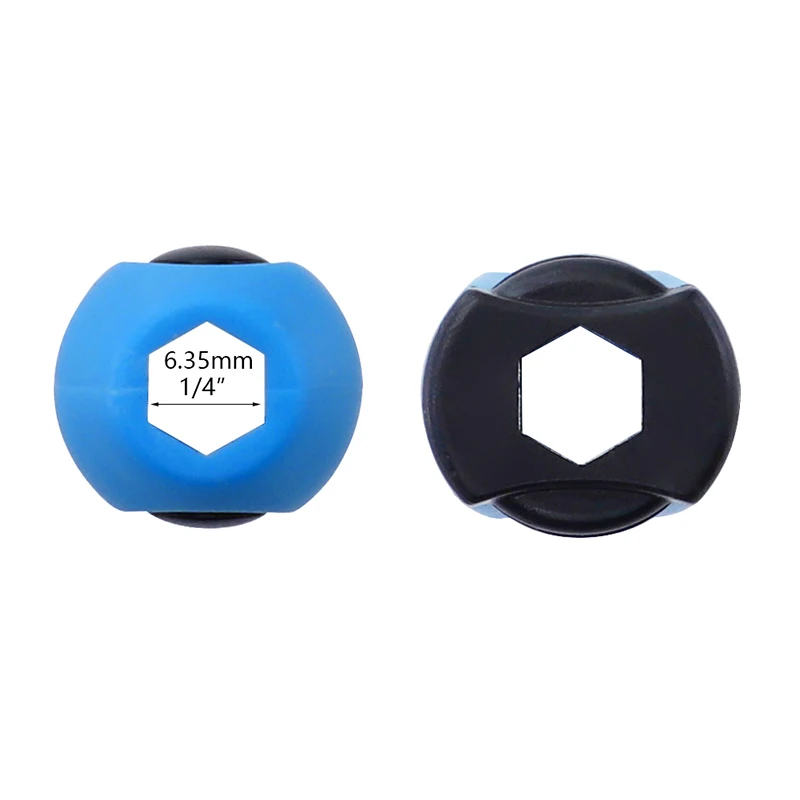 Screwdriver Bit Magnetic Ring 1/4'' Shank Screw Driver Plastic 2 in 1 Strong Magnetizer Demagnetizer for Electric Screw Bit
