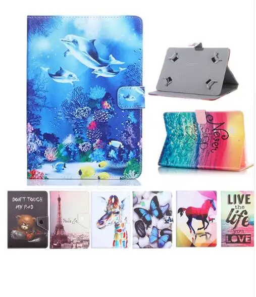 Cartoon Print Case for Lenovo Tab E10 TB-X104F 10.1 Universal Tablet 10 Inch Tablet PC PU Leather Flip Magnetic Cover + Pen