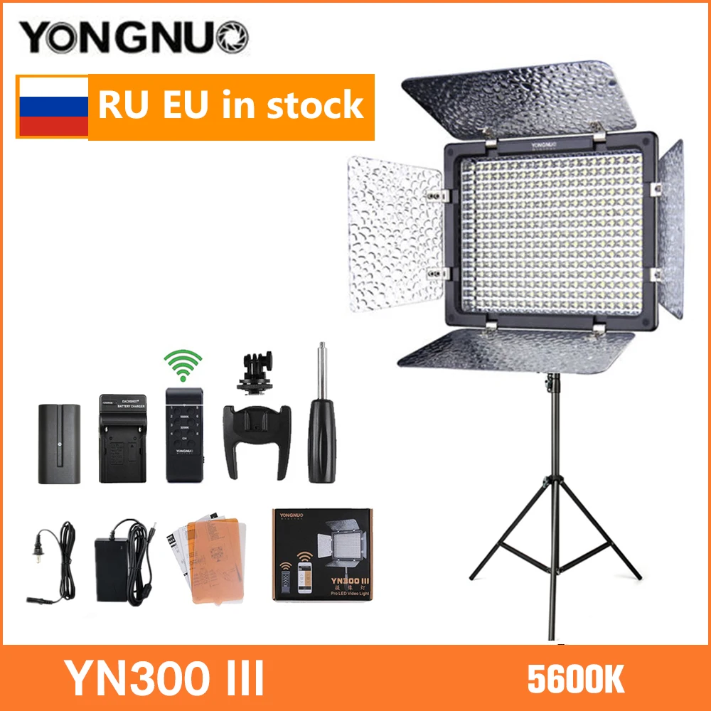 Yongnuo YN300 III YN300III LED Video Light Daylight 5600K CRI95 Camera Photo Lighting for Studio Video