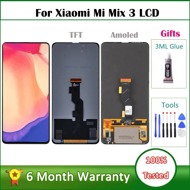 

Tested 6.39" For Xiaomi Mix 3 LCD Display Touch Screen Digitizer For XIAOMI Mi Mix3 LCD Mix 3 Display Screen Replacement Parts