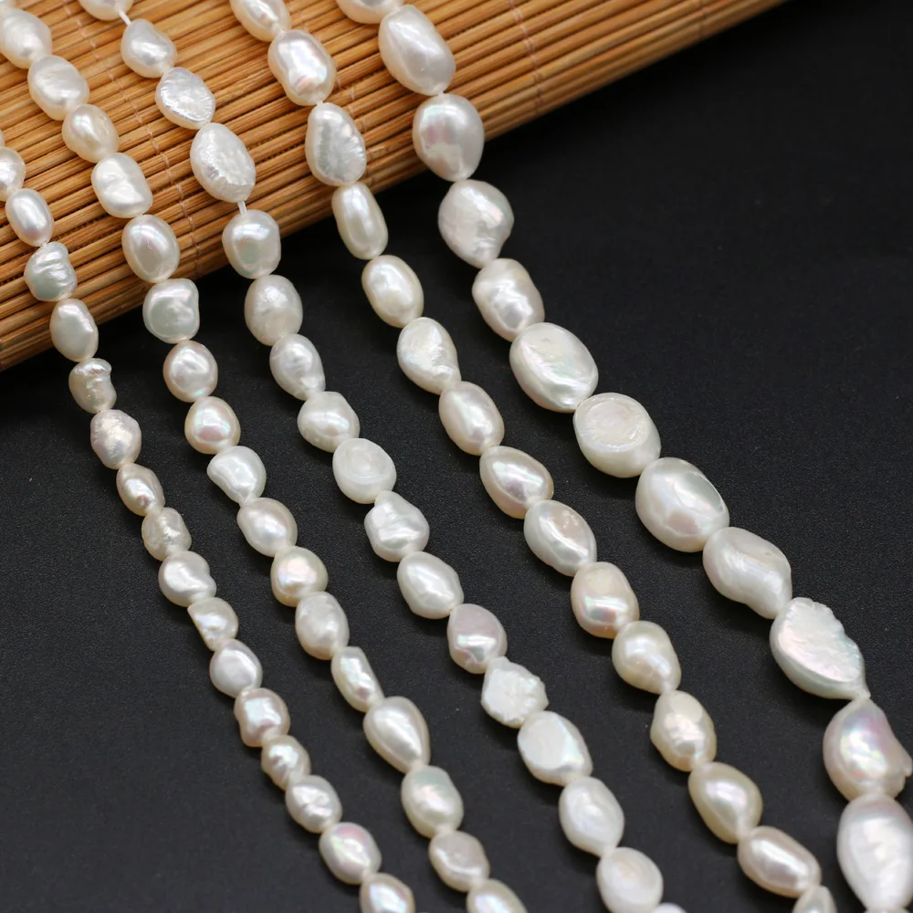 Natural Freshwater Pearl Beads Irregular Shape Grey Black White Fine Pearls For Jewelry Making DIY Bracelet Necklace Earrings