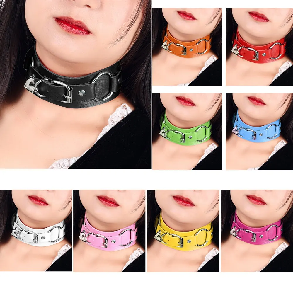 

Halloween Fashion Harness For Belt Punk Collar Necklace Goth PU Leather Heart Accessories Luxury Choker Party Club Sexy Jewelry