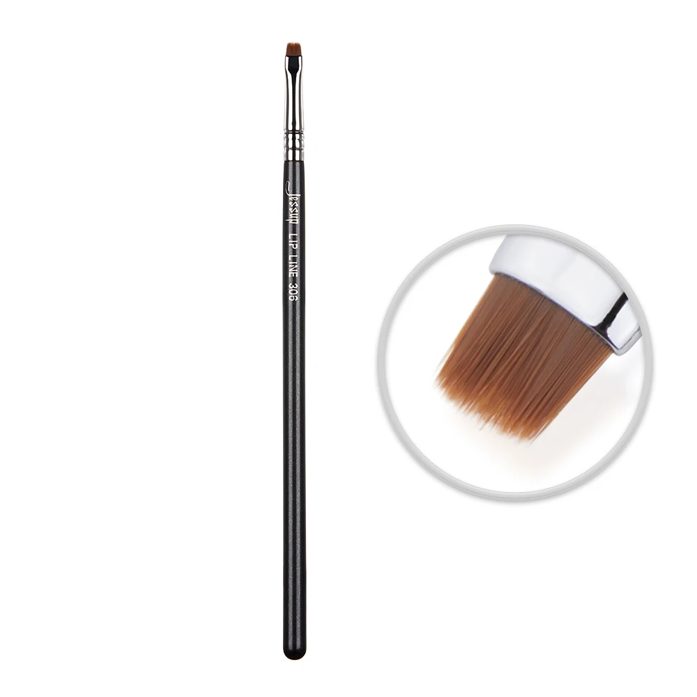 Jessup Precise Single Makeup Professional Brush Accuracy Lip Line Fiber Hair Wood handle Pearlescent Matte Beauty Cosmetic Tool