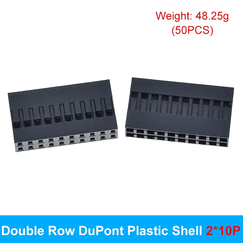 50/100 Stück für Dupont-Kunststoffgehäuse TZT 2,54 mm zweireihig für Dupont-Steckverbinder 2P/3P/4P/5P/6P/7P/8P/9P/10P 2*4-polig/2*5-polig – Detail 18
