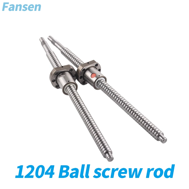 

1204 Ball Screw Machined SFU1204 250 300 500 600 800 1000mm C7 Roller Ball screw Nut With Single Ball Nut For CNC Parts Lead