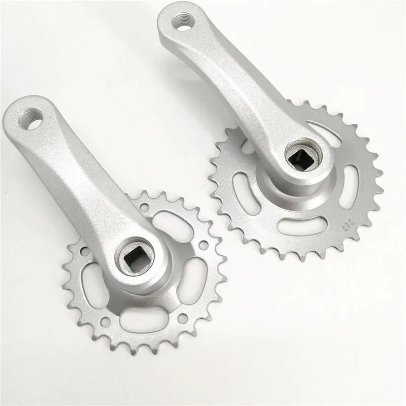 Kids Bike Crankset Chainwheel 25T 28T Crank 102mm 114mm Aluminum Alloy Single Speed Children's Bicycle Part