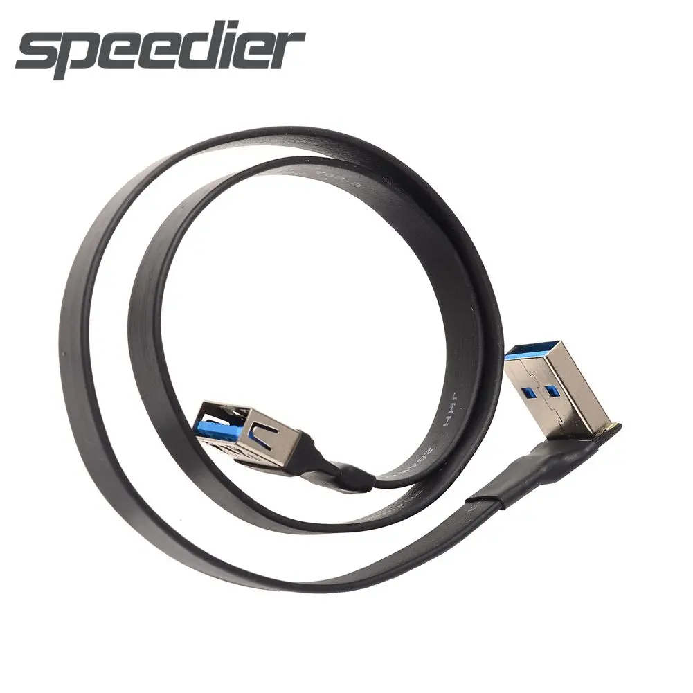 Cavo piatto incorporato USB3.0 tipo un cavo di prolunga su/giù angolo USB3.0 USB-A collegamento del connettore per PC TV dispositivo USB Extender