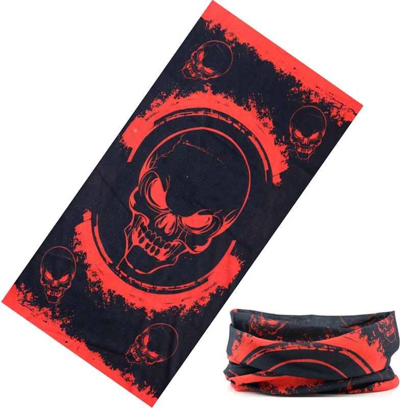 Neue Design Mode Hip-hop Schädel Bandana Geschenke Für Junge Nahtlose Rohr Stirnband Ring Schal Gesicht Unisex Schals HY22