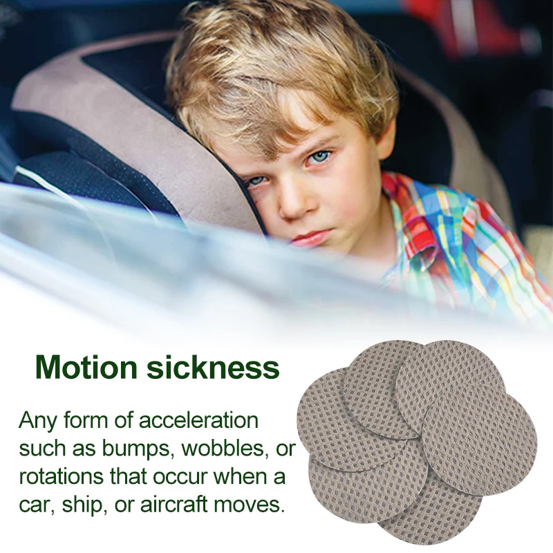 48pcs Anti Carsickness Plaster Airsickness Seasickness Nausea Dizzy Prevent Sickness Patch Car Motion Sickness Relief Sticker