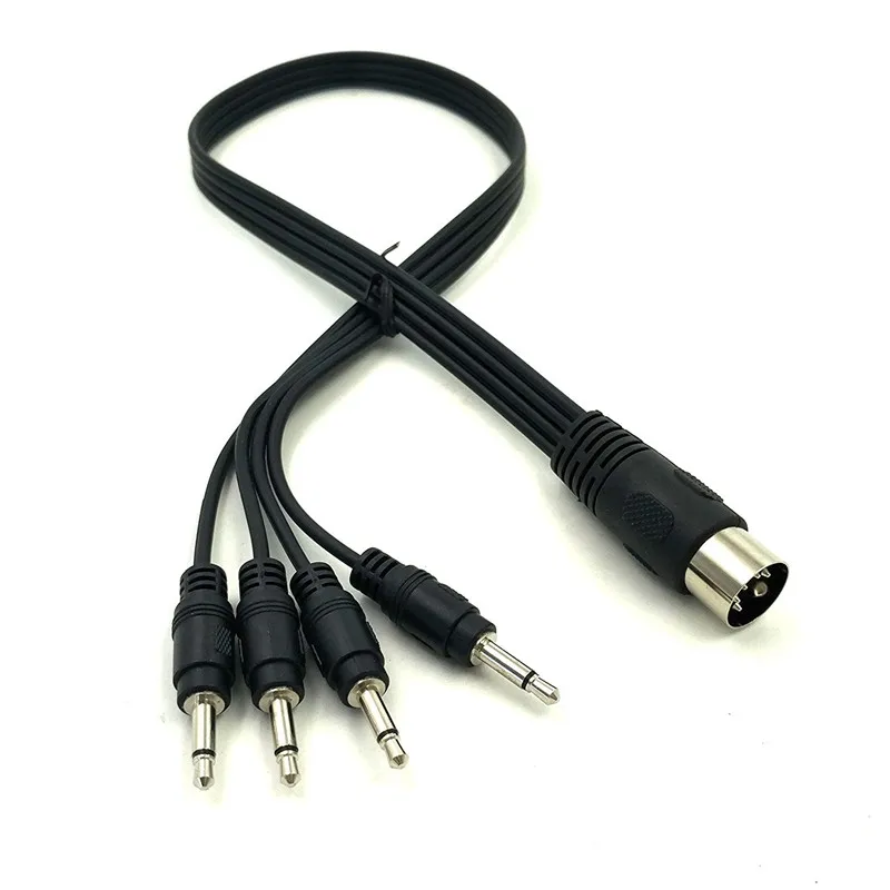 MIDI DIN 5Pin Male Plug to 4x3.5mm 1/8