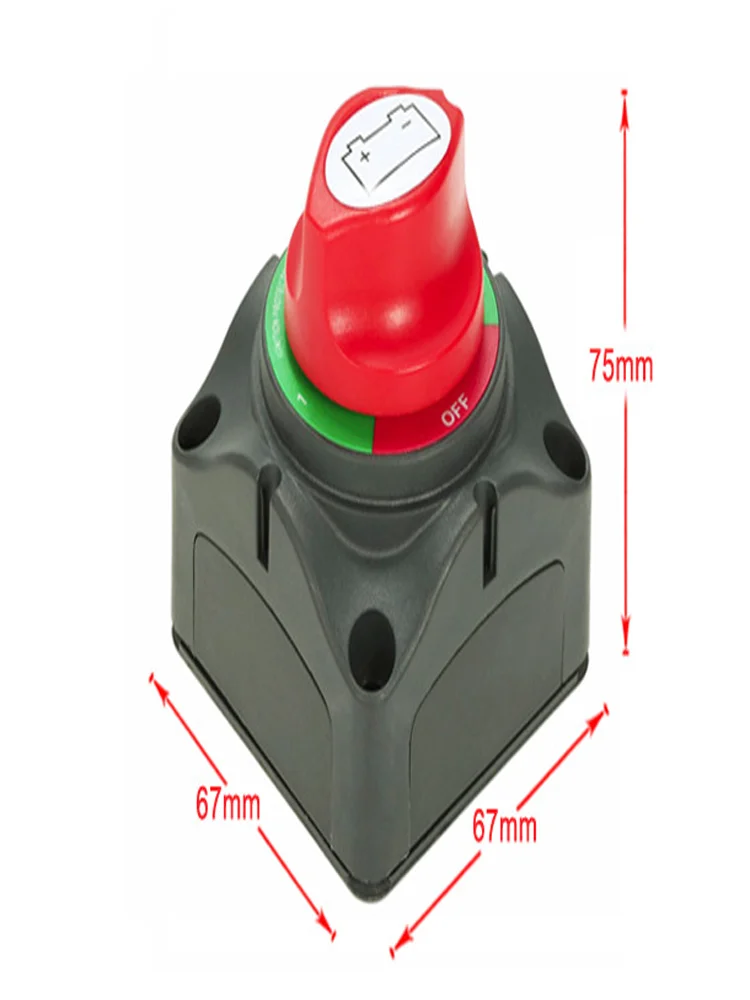 12V/24V Dual Battery Selector Isolator Master Switch Cutoff Cut Off Disconnect Power Kill Switch 4 Position Marine Boat Car RV