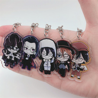 Anime Dogs Keychain Nakajima Atsushi Dazai Osamu Ryunosuke Akutagawa Cosplay Key Chain Pendant Cartoon Badge
