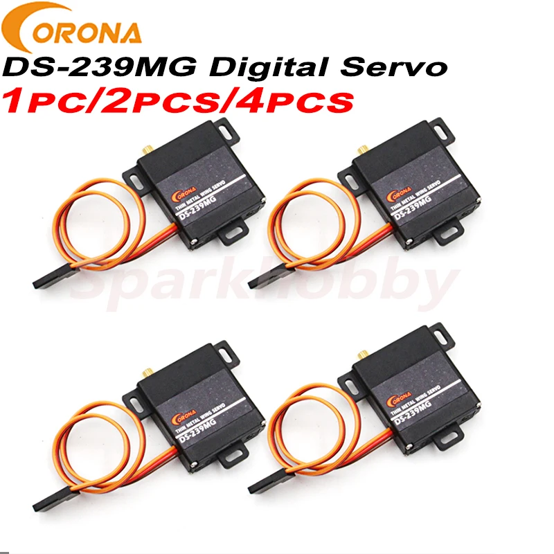 1 Buah/2 Buah/4 Buah Corona DS-239MG Digital Servo Metal Gear Servo 4.0Kg/0.15sec/ 22G Logam Tipis Sayap Servo untuk Pesawat RC Drone