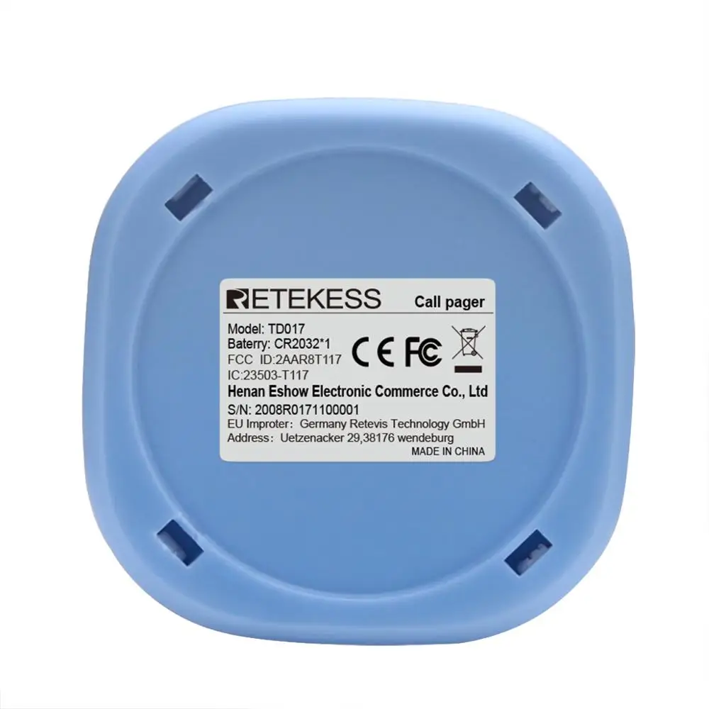 RETEKESS 5Pcs TD017 Touch Pager Wireless Call Button Restaurant Transmitter 433.92MHz For Hookah Coffee Hotel Bar Club Hospital