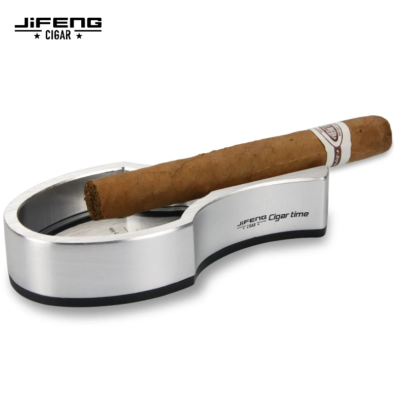 Metal Stainless Steel Cigar Ashtray Genuine Quality Cigar Cylinder Creative Fashion Portable ZincAlloy Single Cigar Extinguisher