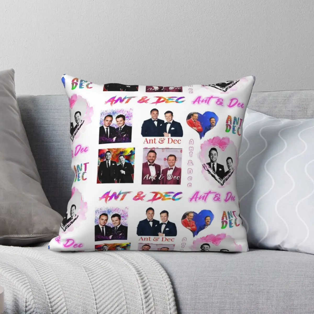 

Ant And Dec Collage Pillowcase Polyester Linen Velvet Pattern Zip Decor Pillow Case Home Cushion Case