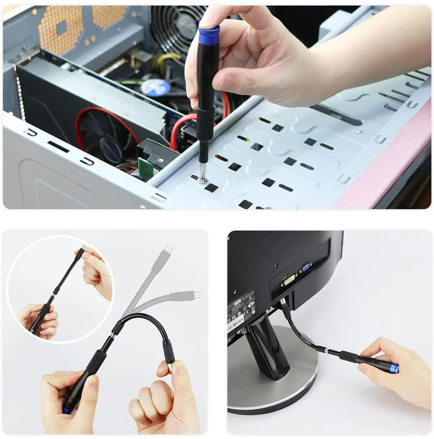 Di precisione Set di Cacciaviti, Magnetico Driver Kit con 42 Bit, di Elettronica Professionale di Riparazione Bag Kit di Attrezzi per la Riparazione, delle cellule Del Telefono