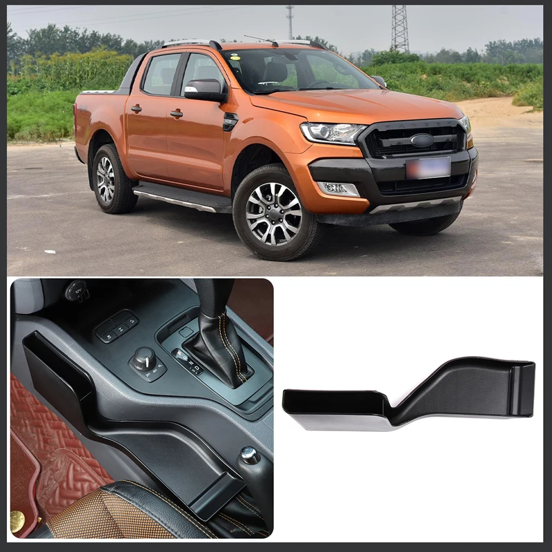 

For 2015-21 Ford Ranger Wildtrak Car Central Control Handbrake Side Storage Box Multi-Function Mobile Phone Tray Car Accessories