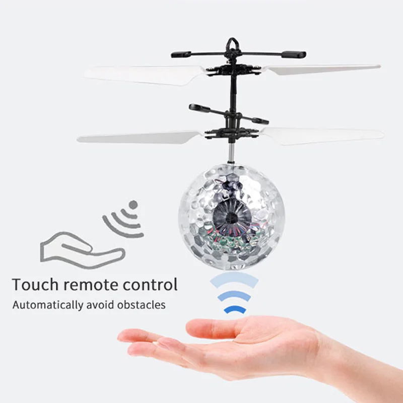 Kids Mini IR Sensing RC Helicopter Aircraft Flying Ball Shinning LED Lighting Quadcopter Dron New Tripod Luminous Ball Fly Helic