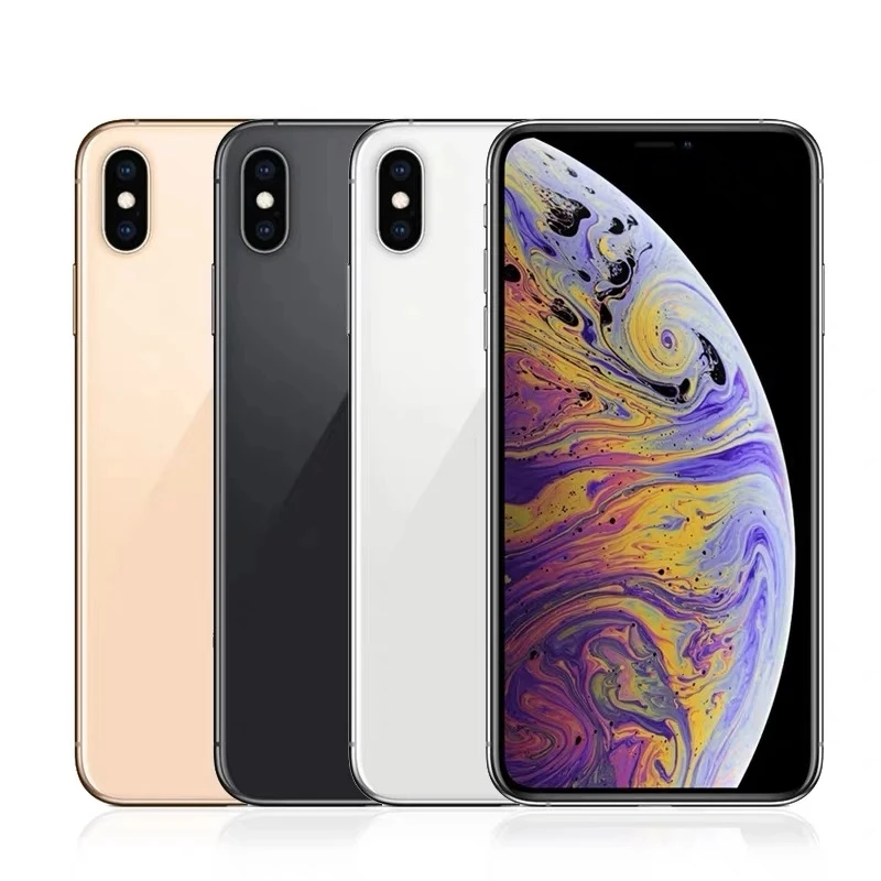 شاشة Apple iPhone XS 5.8 بوصة Retina OLED 4G LTE 2658mAh A12 Bionic Chip 4G RAM 64GB/256GB/512GB ROM هاتف مستعمل أصلي غير مقفول