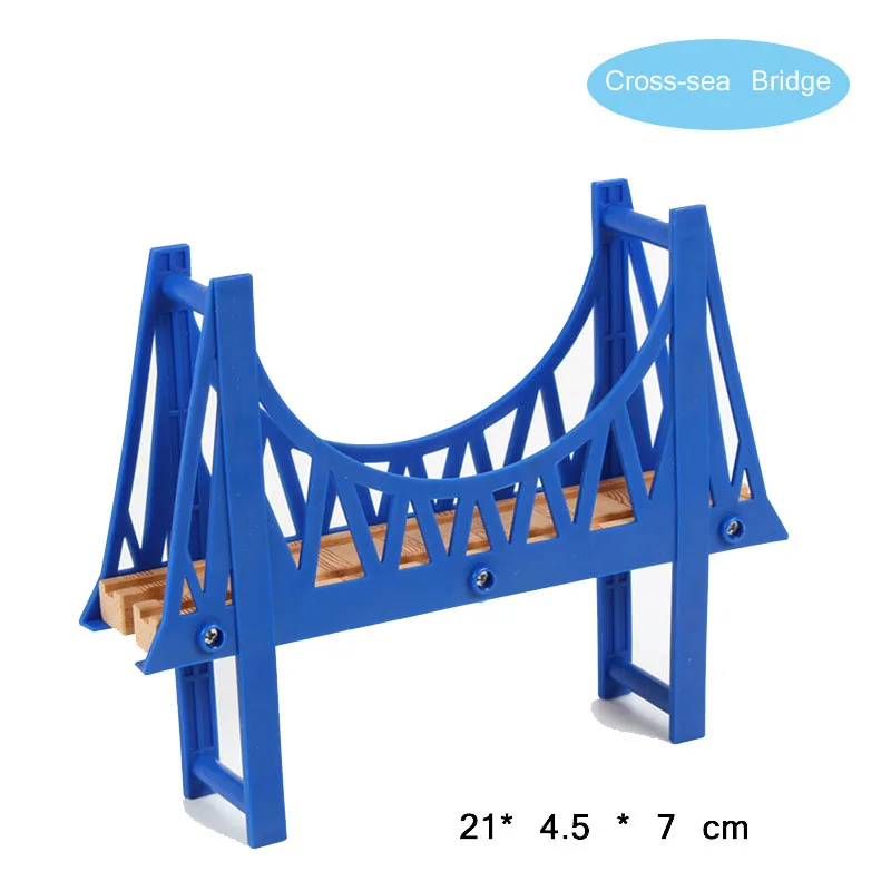 Puente De Tren De Madera De 2 Niveles – Juego De Vía Elevada Compatible Con Todas Las Marcas, Fomenta La Imaginación Y Motricidad En Niños – 29x12 Cm, Color Gris