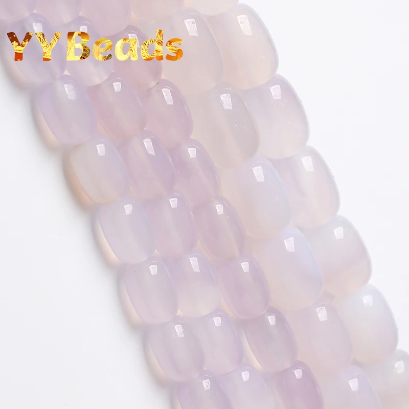 AAA+ Natural Purple Agates Drum Barrel Shape Beads Smooth Spacer Beads For Jewelry Making DIY Charms Bracelets 10x14mm 13x18mm