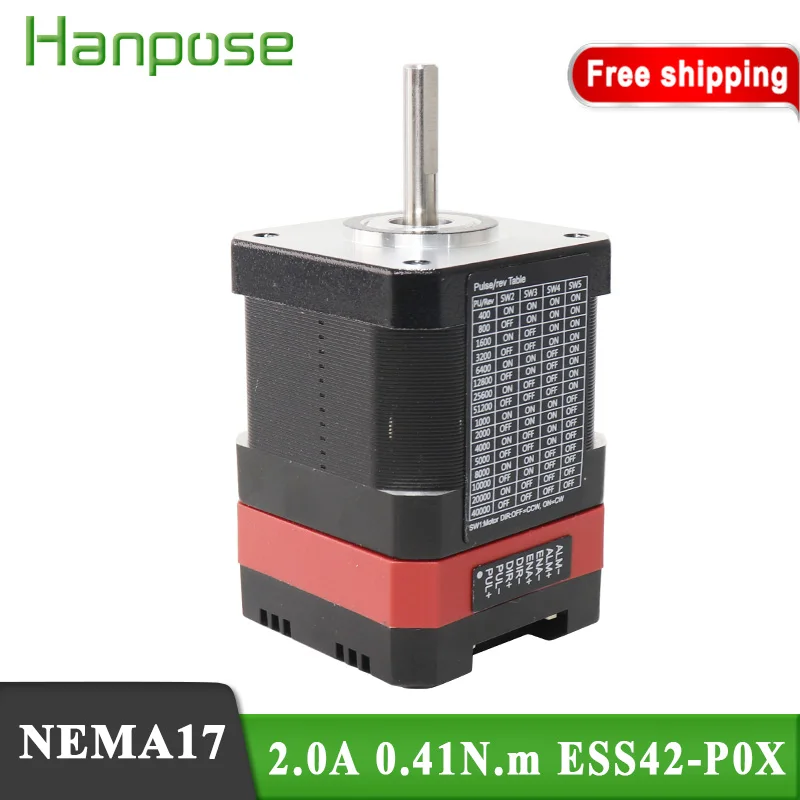 

HANPOSE ESS42-P0X-40MM 0.41N.M 42 stepper motor drive Hybrid Closed loop plus drive integrated machine