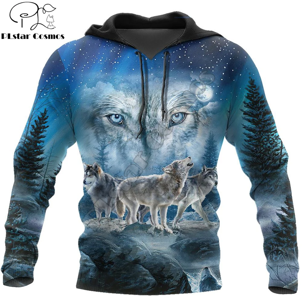 Wolf Native Indian 3D All Over Printed Mens autumn Hoodie Harajuku Unisex Casual Pullover Streetwear Jacket Tracksuits DK116