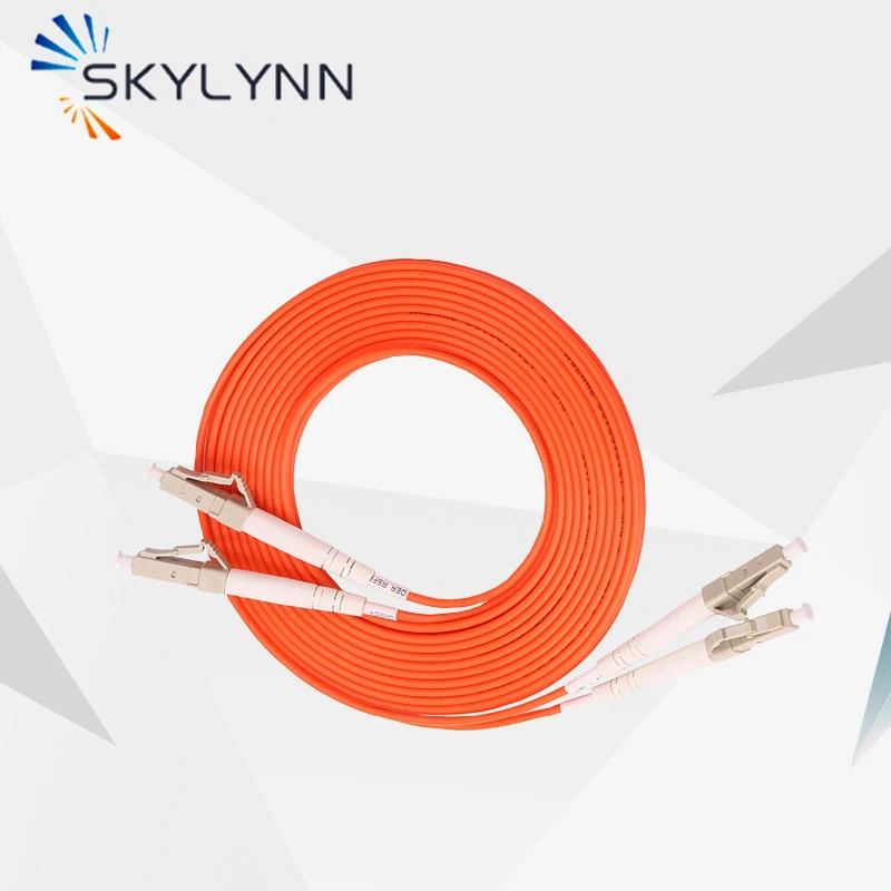 50PCS 2 Meter Length LC/UPC-LC/UPC Duplex 2.0mm Multi Mode OM2 50/125 Fiber Optic Patch Cord With LSZH Orange Jacket