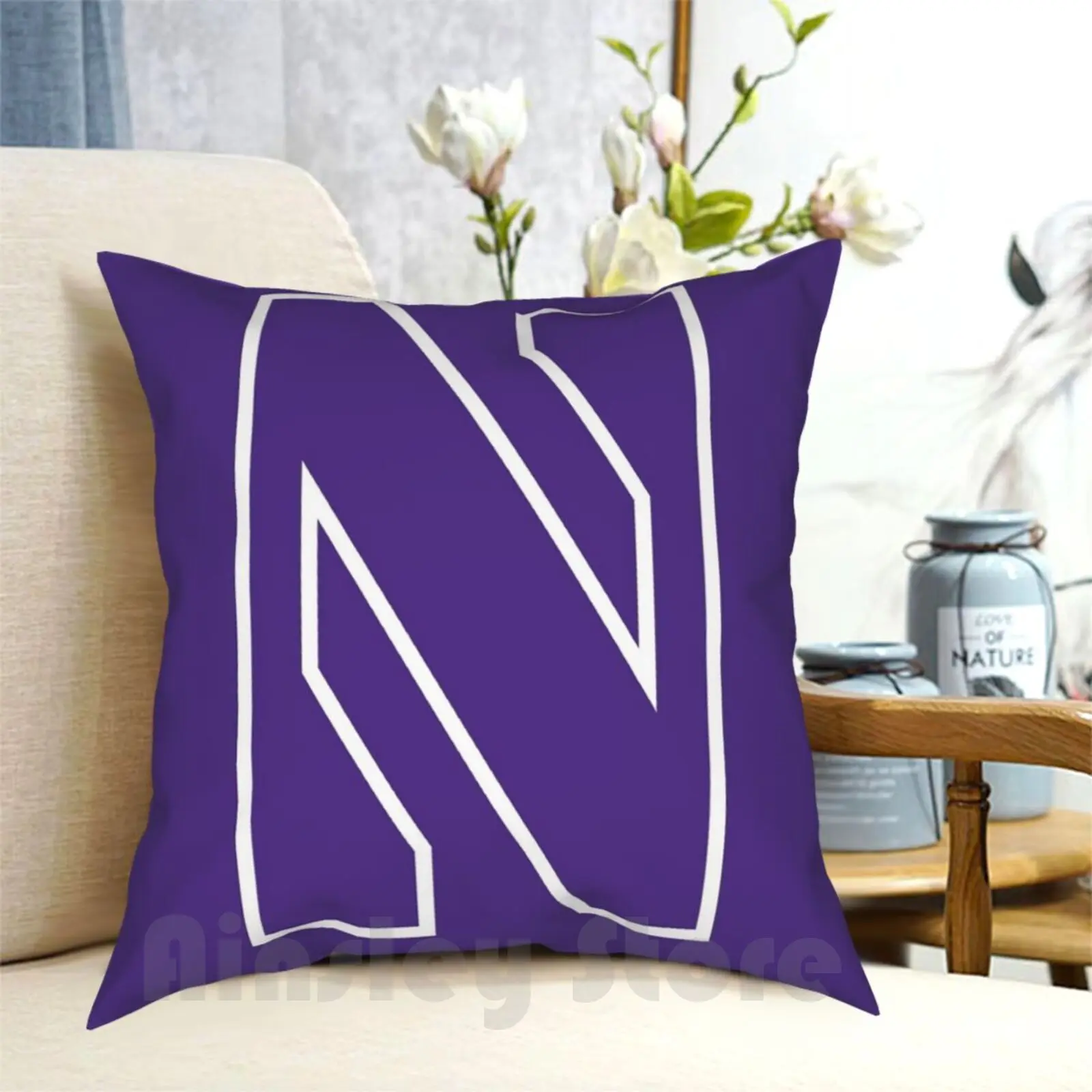 Wildcats-Northwestern Pillow Case Printed Home Soft DIY Pillow cover East West Nort South Conference Side Basket Basketball