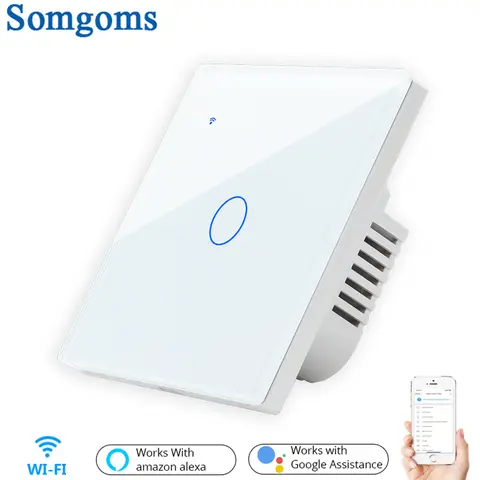 EU UK  Standard Doorbell Touch Switch 1 Gang Wall Ring Controller, Crystal Glass Panel Touch-Sensor interruptor