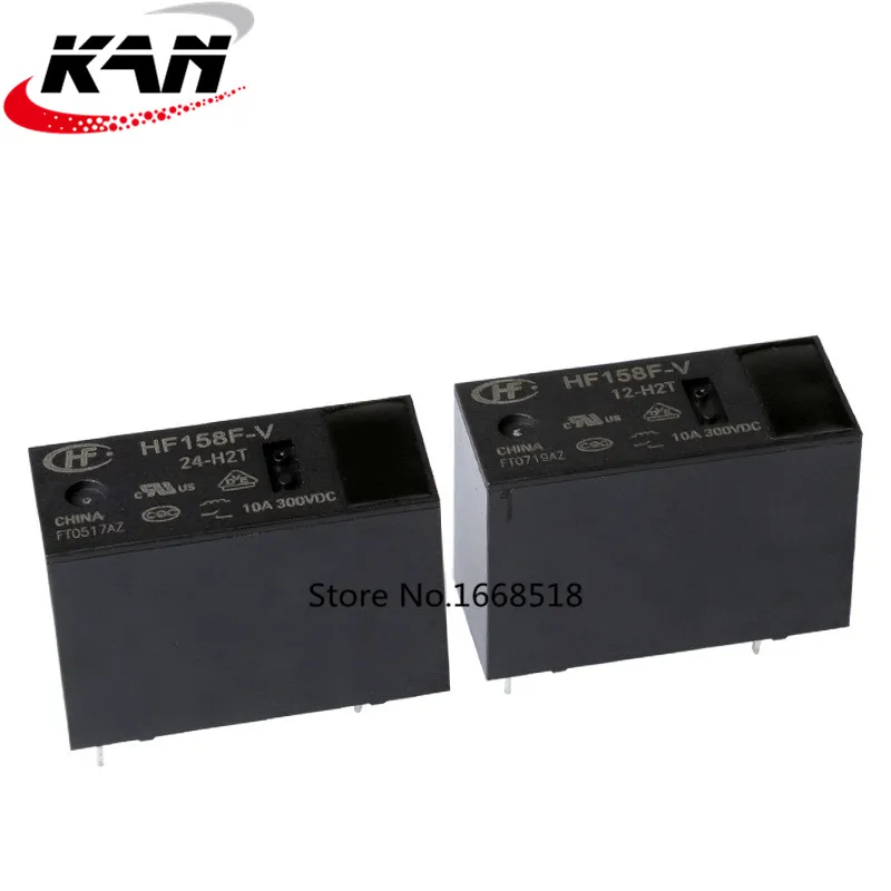 

5 шт./лот 300 В реле HF158F-V 24-H2T HF158F-V-24-H2T 10A 300VDC 12A 277VAC 4PIN