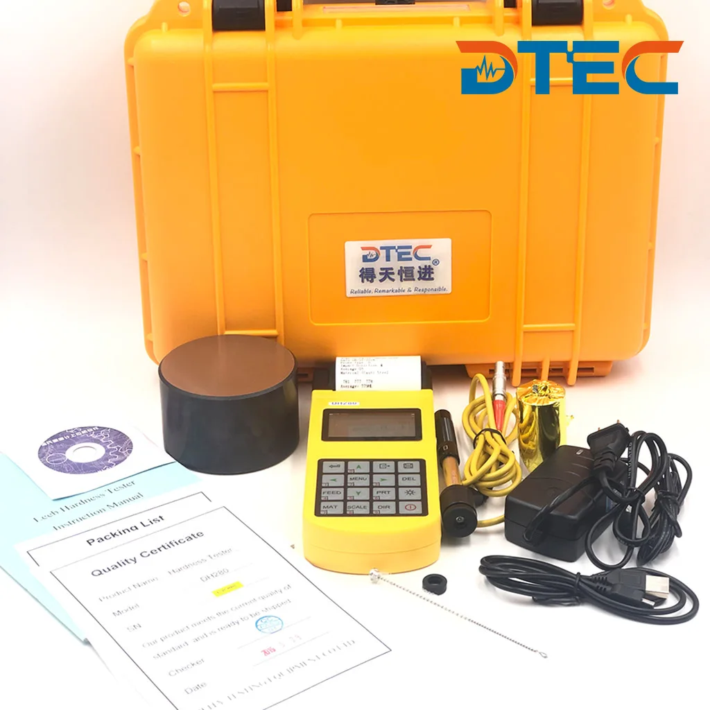 DTEC DH280 przenośny twardościomierz Leeb najlepsza jakość z autoryzowanym, najlepiej sprzedającym się modelem CE ISO, mini drukarką