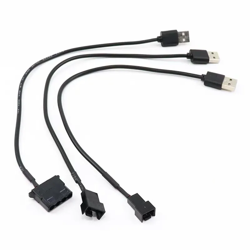 

32CM USB to 3/4Pin IDE 4PIn Female CPU Fan cable 3/4 pin To Usb Adapter Fan Power Cable Conversion line Connector 5V