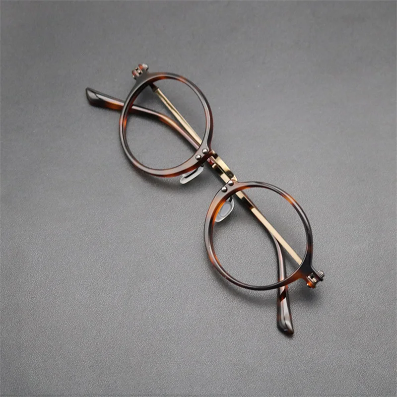 

Retro Round Titanium Reading Glasses Myopia Frame Japanese Handmade Women For Men Eyeglasses Prescripion Gafas Oculos De Grau