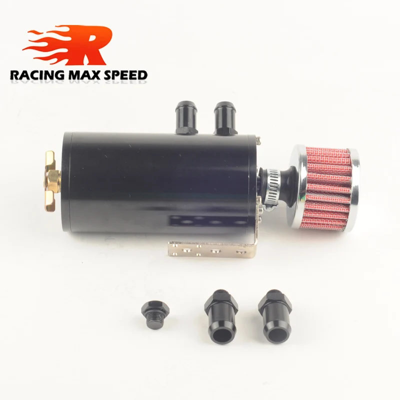 High Quality racing auto motorcycle Aluminium fuel tank oil catch tank with filter black mini OCT1117