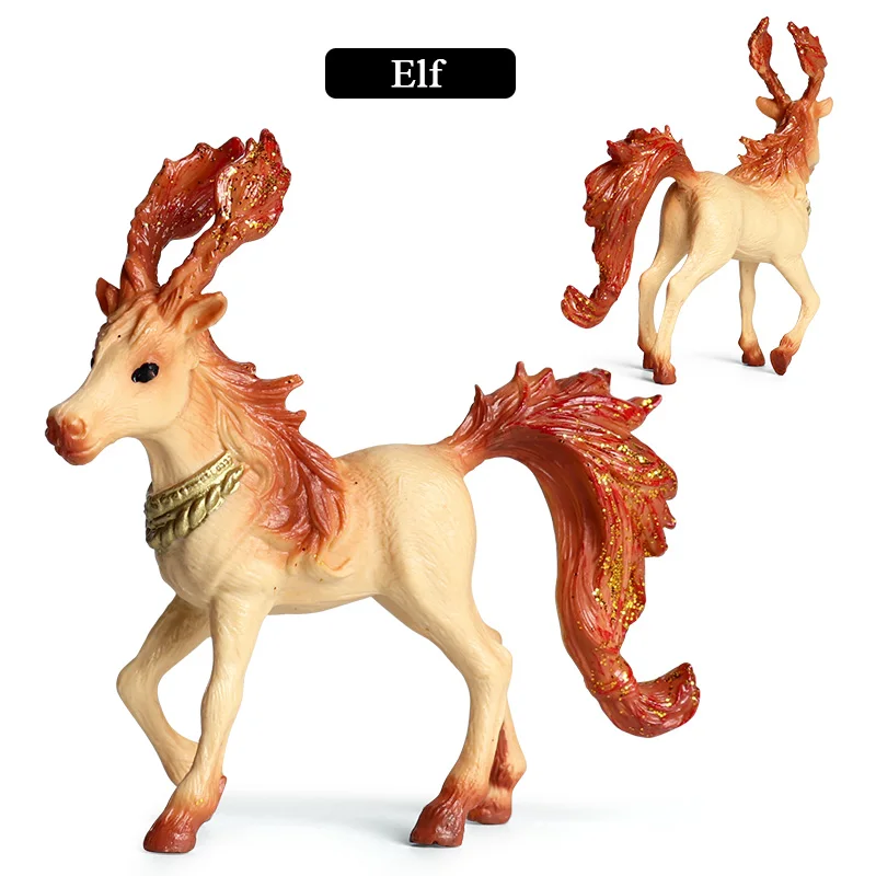 Oenux Original Echte Märchen Fliegen Pferd Simulation Tier Mythische Elfen Elf Pegasus Action-figuren Modell PVC Nette Kinder Spielzeug – Detail 4