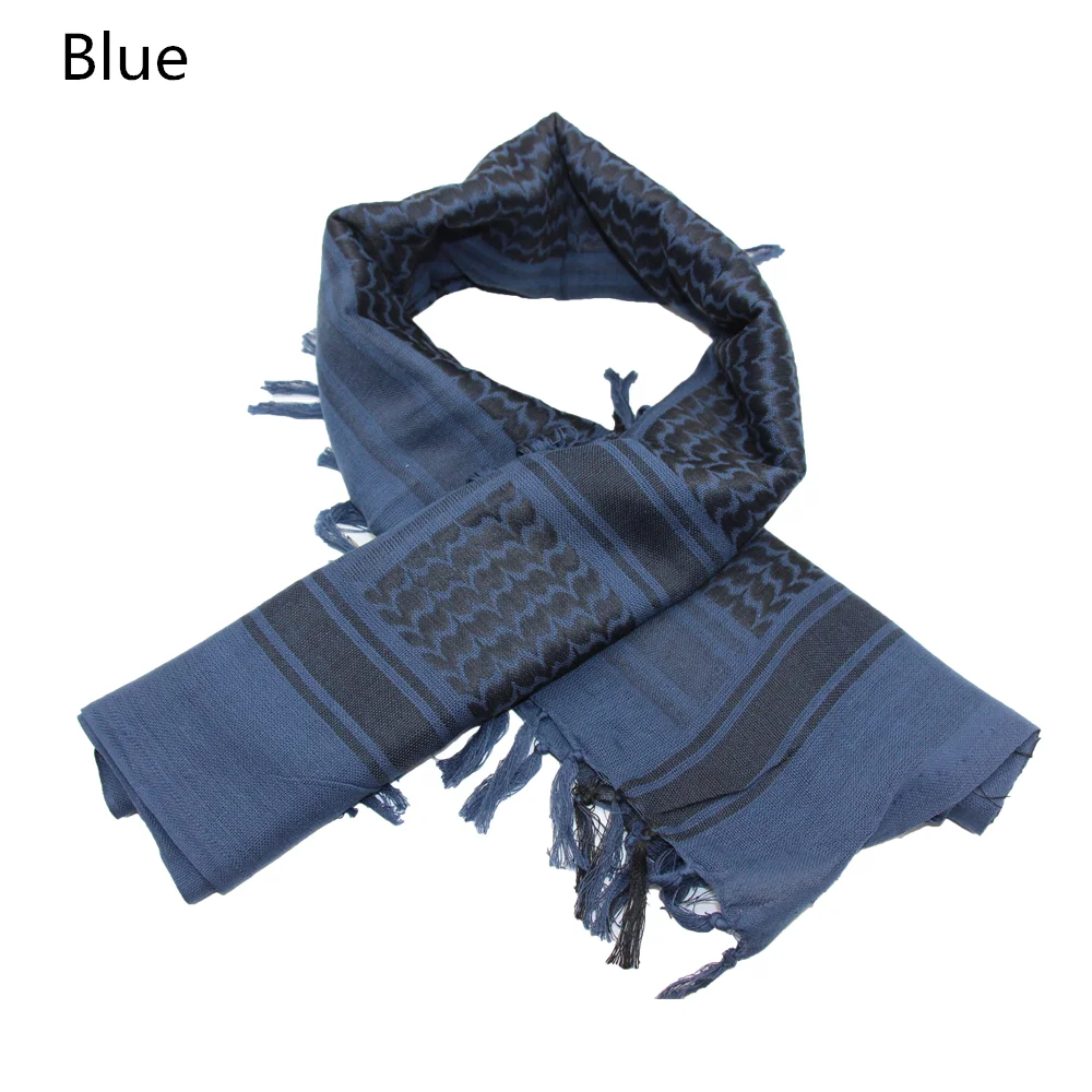 New Black Military Winter Shemagh Tactical Scarf 100% Cotton Keffiyeh Scarf Wrap Outdoor Hiking Hunting Windproof Sacrves