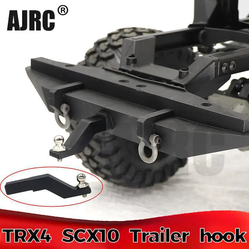 

AJRC RC Car Metal Tow Hook Drop Hitch Receiver for 1/10 RC Crawler Traxxas TRX4 Axial SCX10II 90047 90046 D90 RC4WDUpgrade Parts