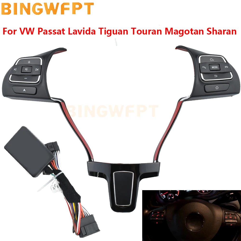 Multifunction steering wheel control button switch volume button audio switch For VW Passat Lavida Tiguan Touran Magotan Sharan