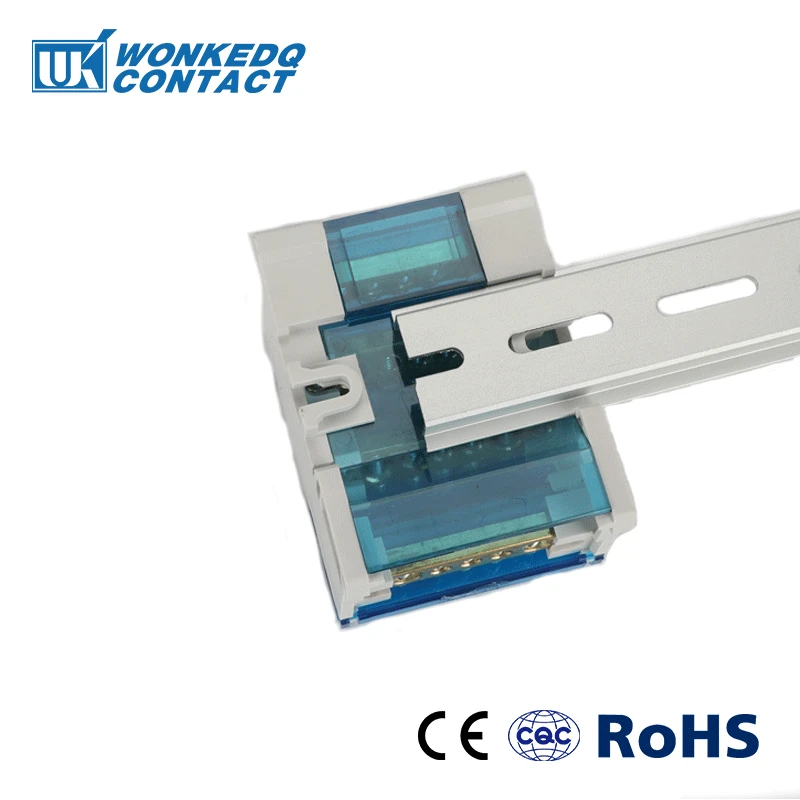 WKH-407 Distribution Connector Power Distribute Junction Box 4*7 Pins WKH407 Electrical Cable Block Din Rail Terminal