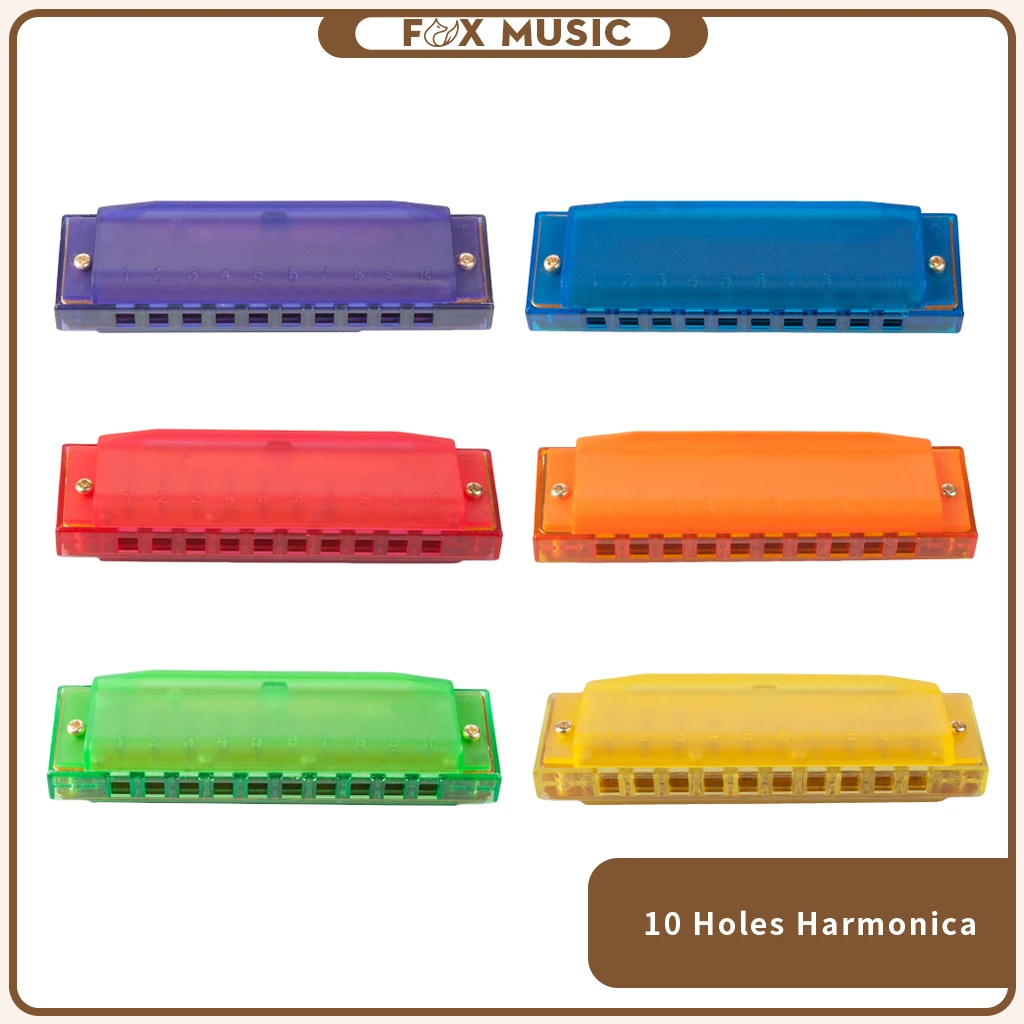 Plastic Child Harmonica 10 Holes Kids Enlightenment Learning Musical Instrument Children Toys Christmas Gift