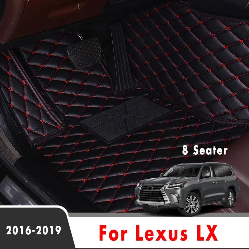 

Автомобильные коврики для Lexus LX 2019 2018 2017 2016, 8 местные коврики, автомобильные напольные вкладыши, пользовательские аксессуары для автостайлинга, чехол для интерьера