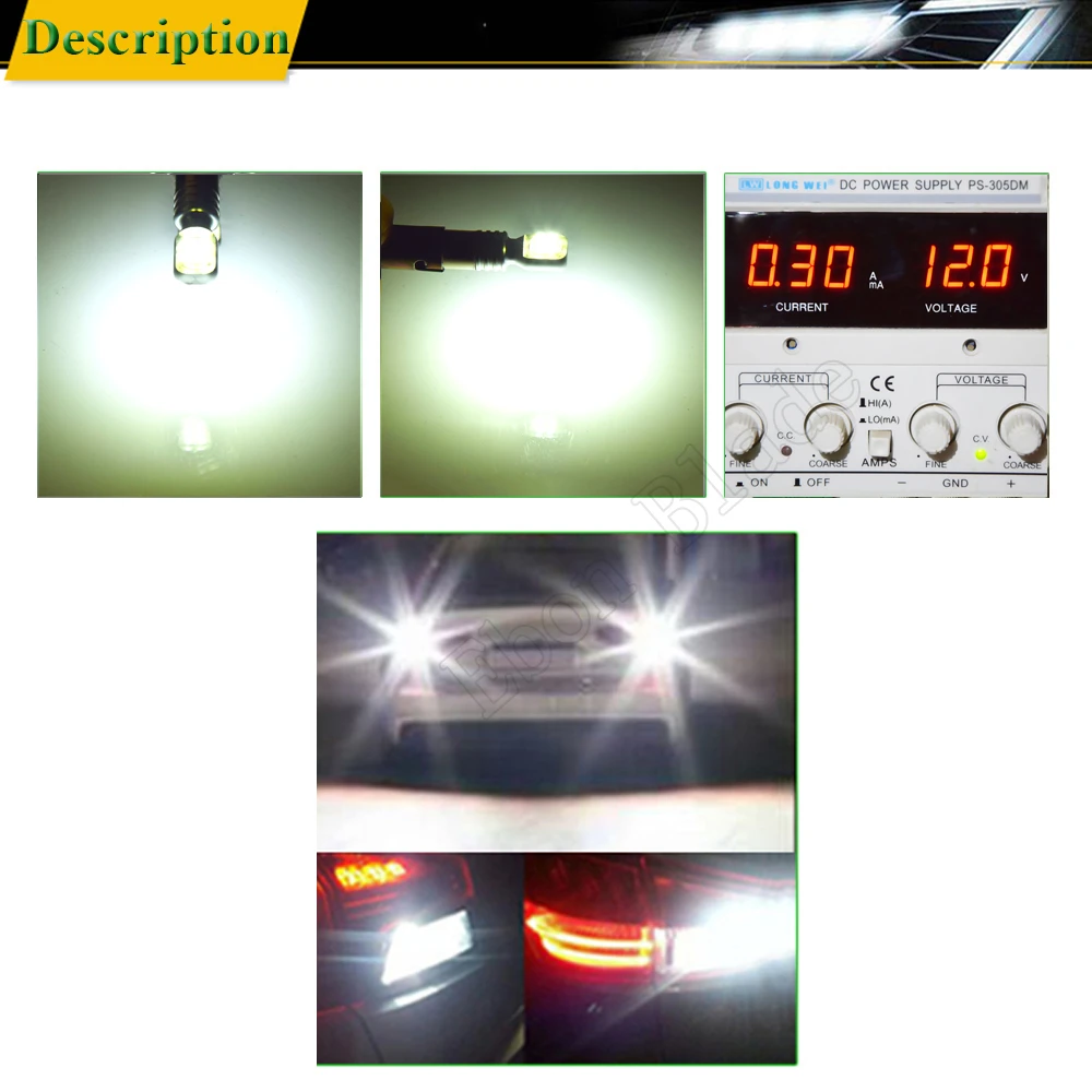 2 x BA9S T4W BAX9S H6W BAY9S H21W Auto LED Light Bulb For Car Indicator Turn Signal Backup Reverse Lamp White Red Amber 12V 24V