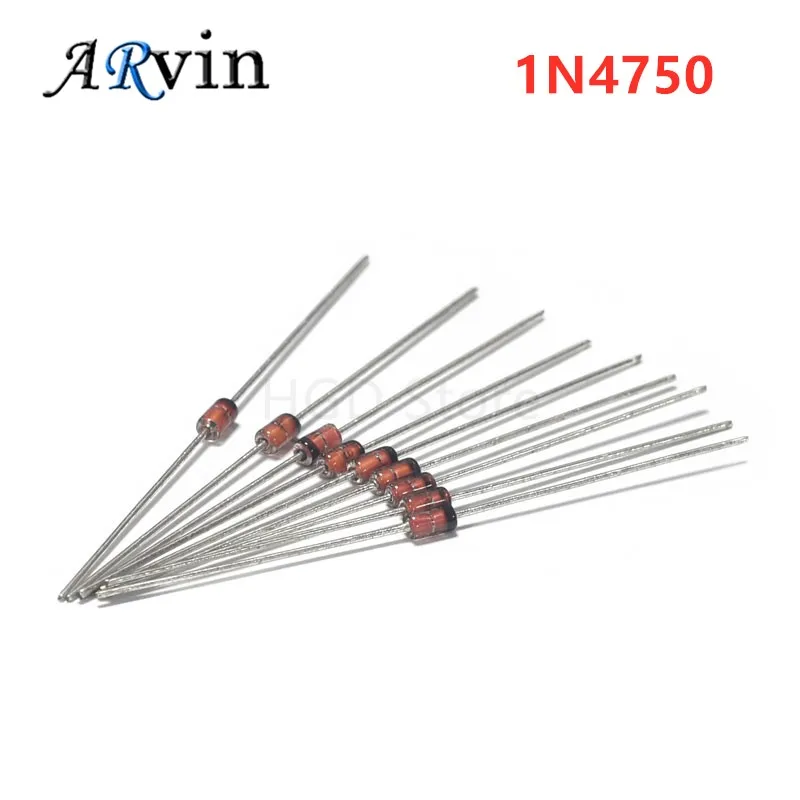 50pcs 1N4750A 1N4750 Zener Diode 1W 27V DO-41 IN4750A