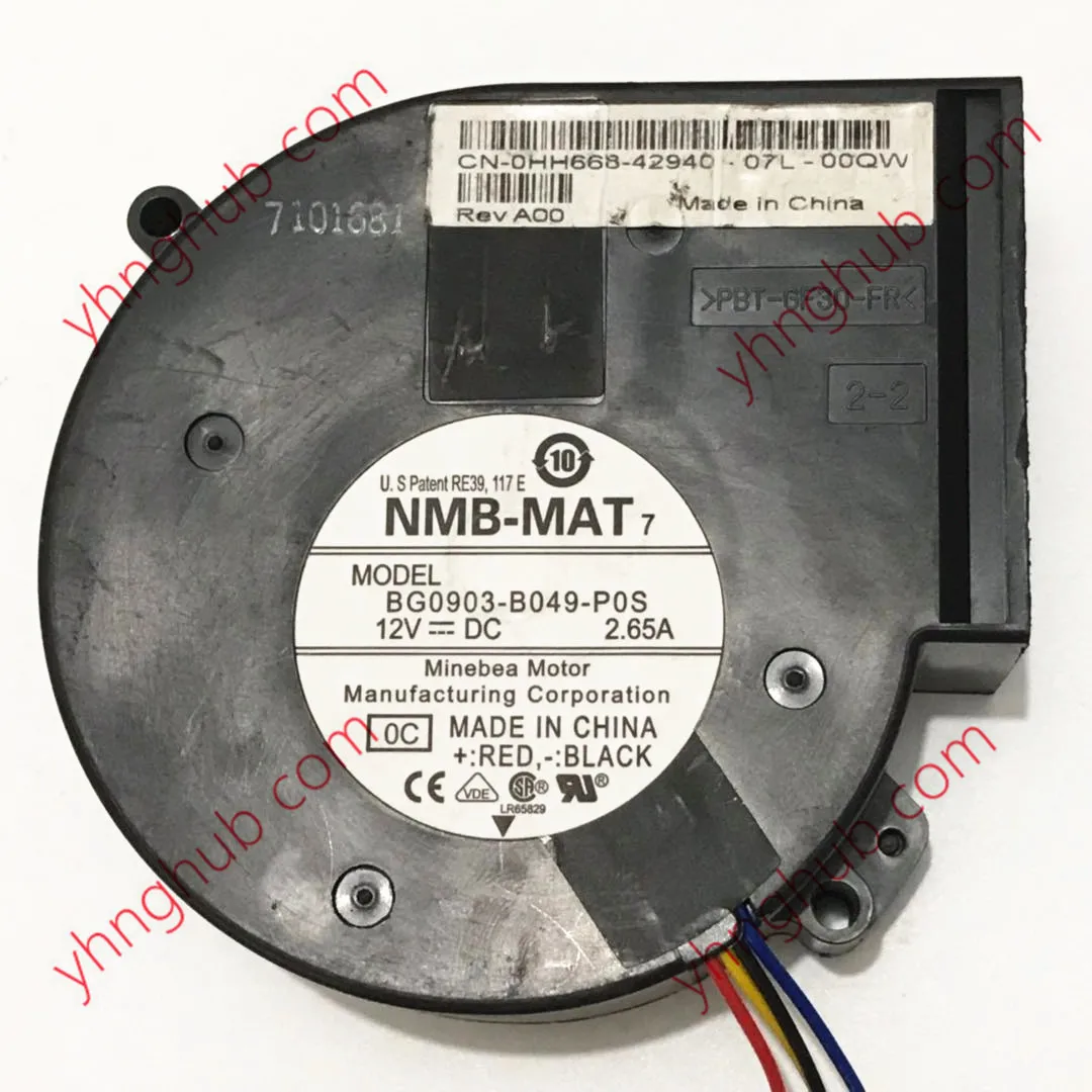 

NMB-MAT BG0903-B049-P0S X8934 PE850 DC 24V 0.57A 4-Wire Server Cooling Fan