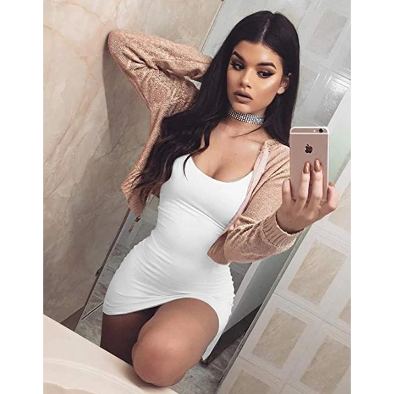 CDJLFH letnia obcisła sukienka na co dzień 2019 kobiety w stylu Vintage elegancka sukienka na imprezę Vestidos czarne białe sukienki bandażowe typu Bodycon sukienka z odkrytymi plecami — zdjęcie 6